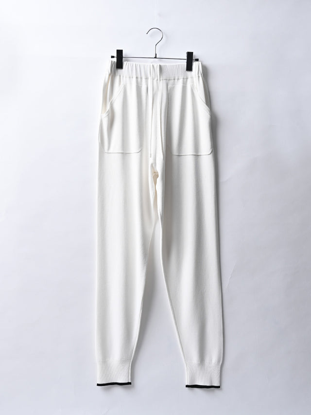 SPRING KNIT PANTS - 01.off-white