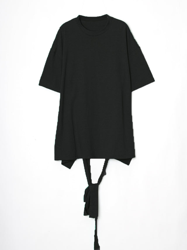 コットンスラブバックシャンTシャツ -09.black