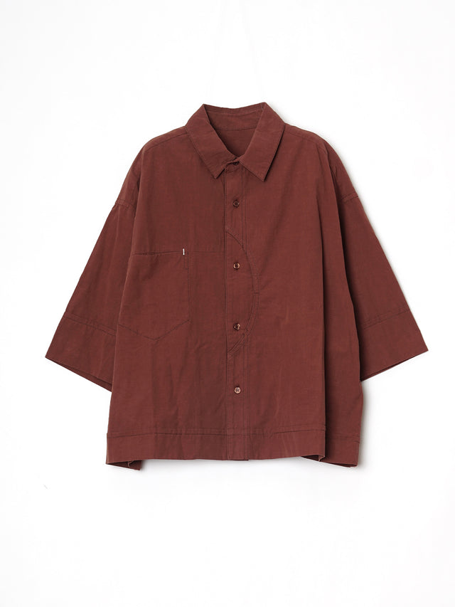 サークルショートシャツ -82.brown