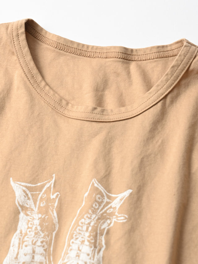 はじめの一歩Tシャツ〈first stomp〉 - 12.ベージュ