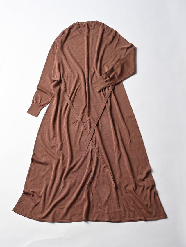 KNIT "LONG" DRESS - 82.brown