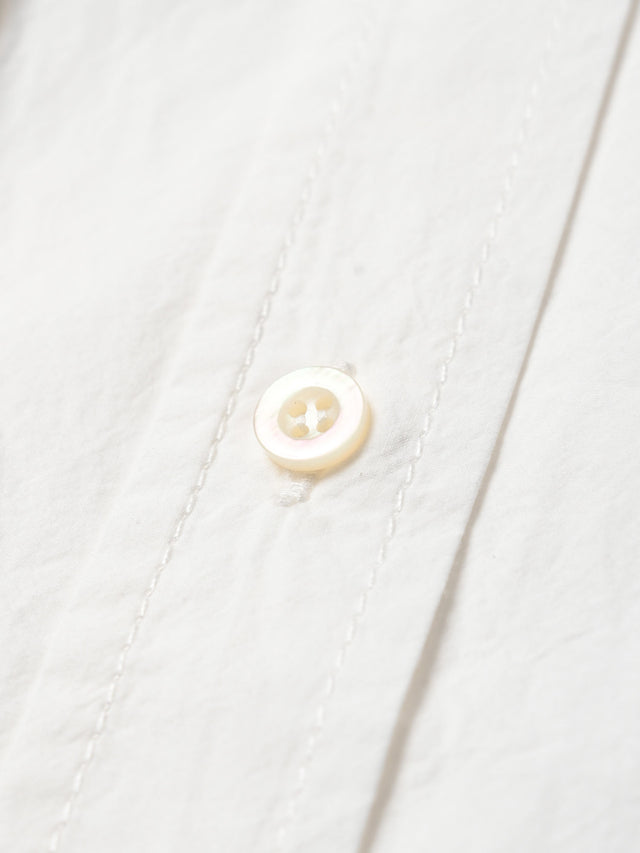 POCKET LONG "LOGO" BLOUSE - 01.off-white