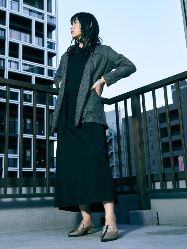 KNIT "LONG" DRESS - 09.black