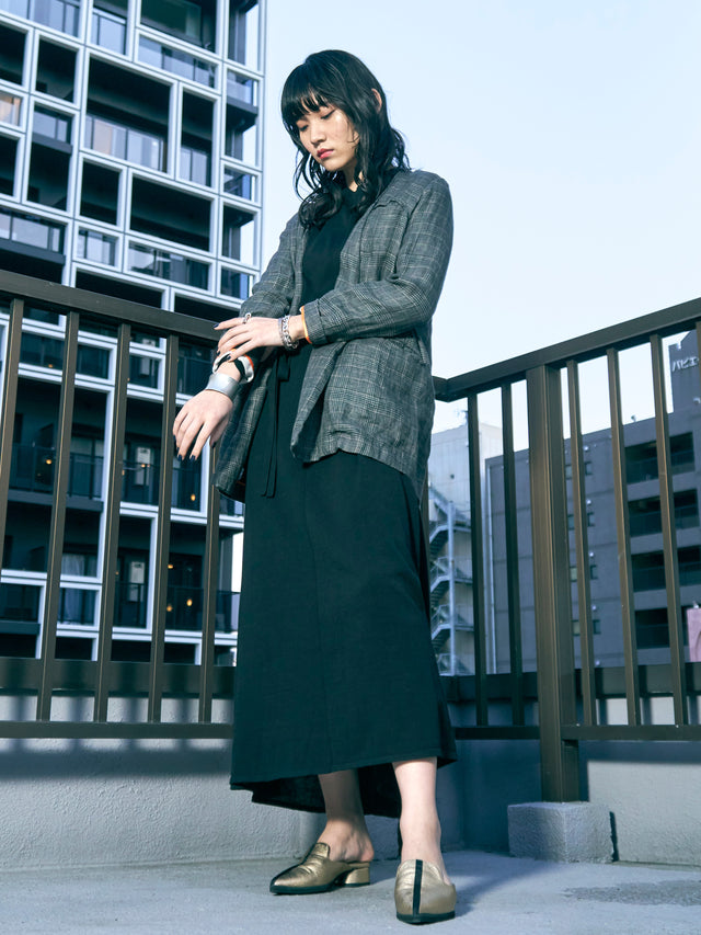 KNIT "LONG" DRESS - 09.black