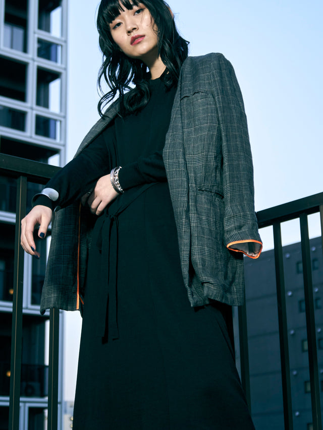 KNIT "LONG" DRESS - 09.black