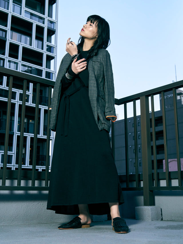 KNIT "LONG" DRESS - 09.black