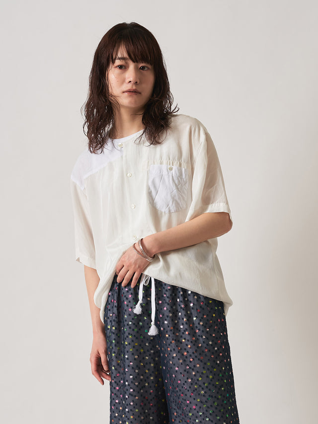 アセテートシャツ - 01.off-white