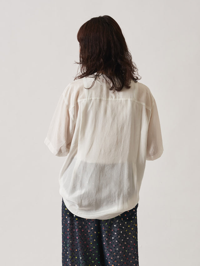 アセテートシャツ - 01.off-white